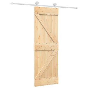 vidaXL Porta scorrevole Naturale e Bianco 70 x 210 cm