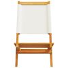 vidaXL Sedie da Giardino Pieghevoli 8pz Bianco Crema Tessuto e Legno