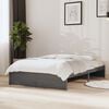 vidaXL Giroletto Grigio in Legno Massello 120x190 cm Small Double