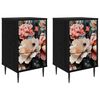 vidaXL Armadio da Notte BORNE 2 pz Rovere Nero 36 x 33 x 61 cm