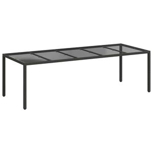 vidaXL Tavolo da Giardino Nero Puro 250 x 100 x 75 cm polyrattan