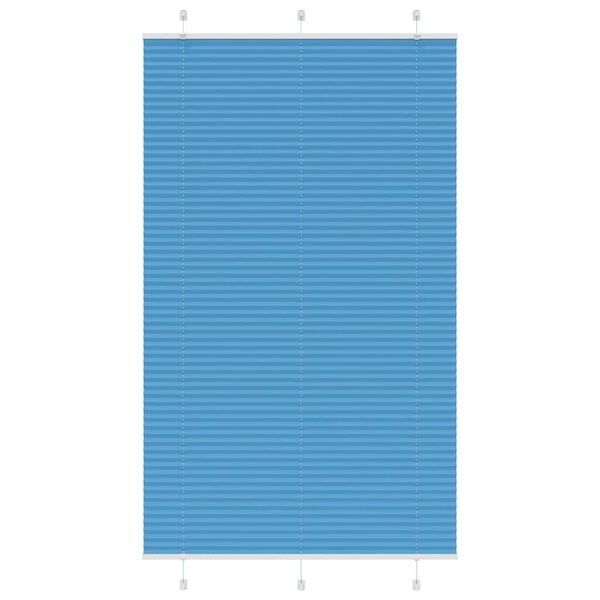 vidaXL Tenda Plissettata Blu 120x200 cm Larghezza Tessuto 119,4 cm
