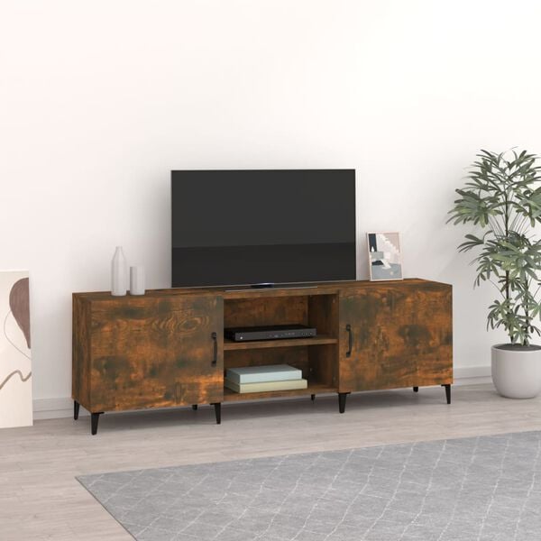vidaXL Mobile Porta TV Rovere Fumo 150x30x50 cm in Legno Multistrato