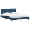 vidaXL Letto con Materasso Blu 160x200 cm in Tessuto