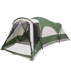 vidaXL Tenda Familiare a Tunnel per 8 Persone Verde Impermeabile