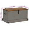 vidaXL Cassapanca HALDEN Grigio 91x48x47 cm in Legno Massello di Pino