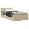 vidaXL Giroletto con Testiera Rovere Sonoma 90x190cm Legno Multistrato