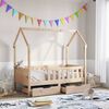 vidaXL Giroletto per Bambini con Cassetti 80x170cm Legno Massello Pino