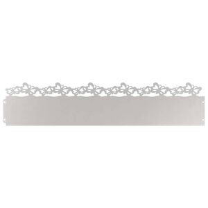 vidaXL Bordure per prato 10 pcs Argento 103 x 0,05 x 22 cm