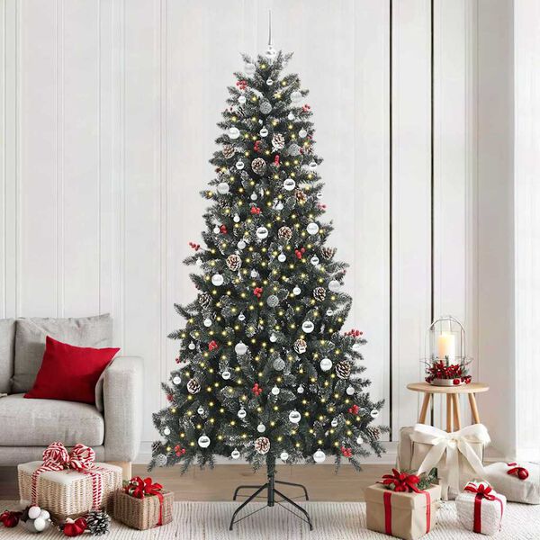 vidaXL Albero di Natale artificiale con 300 LED Verde 240 cm