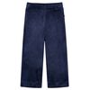 vidaXL Pantaloni da Bambino in Velluto Blu Scuro 92