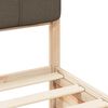 vidaXL Letto con Testiera Rivestita Talpa 140 x 190 cm Pino massello