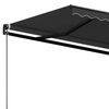 vidaXL Tenda da Sole Retrattile Manuale 500x350 cm Antracite