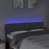 vidaXL Testiera a LED Grigio Scuro 144x5x78/88 cm in Tessuto
