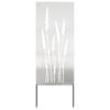 vidaXL Schermo per privacy in giardino Floreale Argento 50 x 140 cm