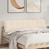 vidaXL Cuscino per Schiena Beige 200 x 50 cm Tessuto in Microfibra