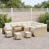 vidaXL Set Divano da Giardino con cuscino 13 pcs beige e panna