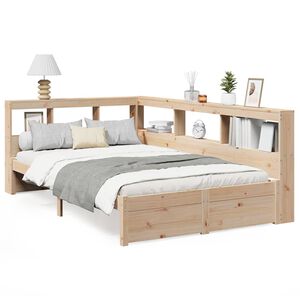 vidaXL Letto Libreria senza Materasso 120x200cm Legno Massello di Pino