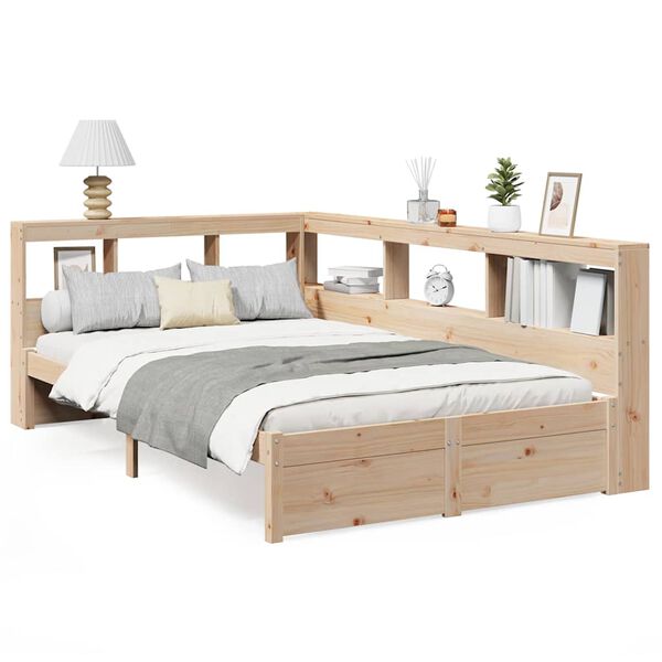 vidaXL Letto Libreria senza Materasso 120x200cm Legno Massello di Pino