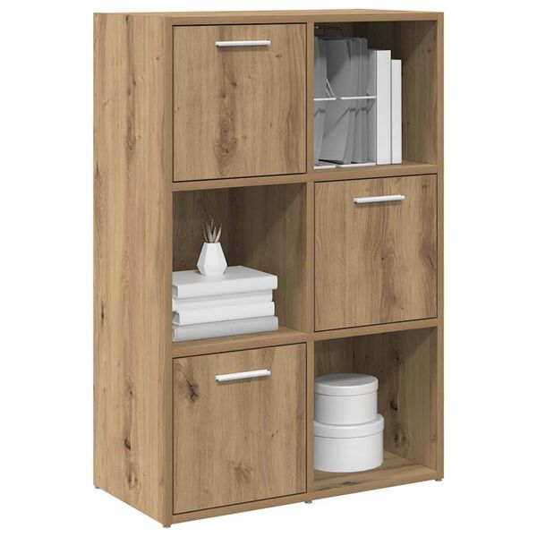 vidaXL Libreria Rovere Artigianale 60,5x30x90 cm in Legno Multistrato