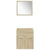 vidaXL Set Mobili da Bagno 5 pz Rovere Sonoma in Legno Multistrato