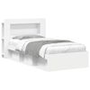 vidaXL Telaio del letto con storage con testiera Bianco 90 x 190 cm