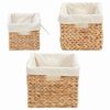 vidaXL Cesti per Stoccaggio 3 pcs Naturale 35 x 30 x 25 cm