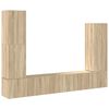vidaXL Set di Mobili Porta TV 4 pz Rovere Sonoma in Legno Multistrato