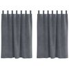 vidaXL Tende oscuranti 2 pz Grigio chiaro 140 x 140 cm Velluto