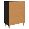 vidaXL Credenza Rovere Nero 70 x 34 x 90 cm Legno multistrato