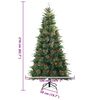 vidaXL Albero di Natale Artificiale con Rami Pieghevoli Verde 210 cm