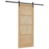 vidaXL Porta scorrevole Naturale 86 x 211 cm Legno Massello di Pino