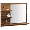 vidaXL Armadietto a Specchio da Bagno Legno Vecchio 60x10,5x45 cm