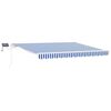 vidaXL Tenda retrattile Blu e Bianco 350 x 250 cm