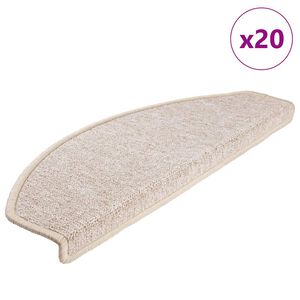 vidaXL Tappetini per scale 20 pz 65x24x4 cm tortora semicircolari grandi
