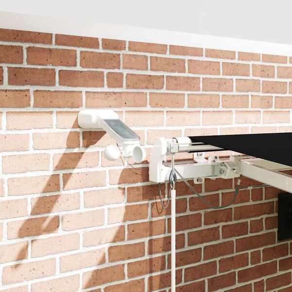 vidaXL Tenda Retrattile Nero 450 &times; 300 cm Poliestere e Metallo