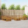 vidaXL Set divani 10 pcs Naturale Legno di Acacia Massello