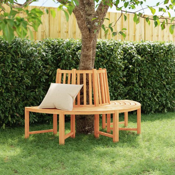vidaXL Panca per Albero Semi Circolare &Oslash;160 cm Legno Massello di Teak