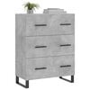 vidaXL Credenza Grigio Cemento 69,5x34x90 cm in Legno Multistrato