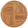 vidaXL Piano Tavolo in Legno Massello di Teak Rotondo 2,5 cm 90 cm