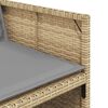 vidaXL Set Pranzo da Giardino 7 pz con Cuscini Beige Misto Polyrattan