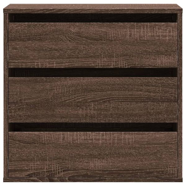 vidaXL Cassettiera Angolo Rovere Marrone 60x41x58cm Legno Multistrato