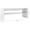 vidaXL Tavolino da Salotto Bianco Lucido 100x40x40cm Legno Multistrato