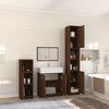 vidaXL Set Mobili da Bagno 4 pz Rovere Marrone in Legno Multistrato