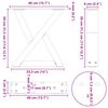 vidaXL Gambe per tavolino 2 pz Bianche 40x(30-31,3) cm Acciaio
