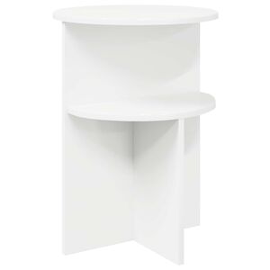 vidaXL Tavolo laterale Bianco &Oslash; 39,5 x 55 cm Legno ingegnerizzato