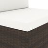 vidaXL Divano Modulare a 3 Posti in Polyrattan Marrone