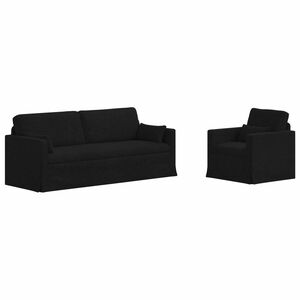 vidaXL Divano 2 pcs Nero