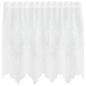 vidaXL Tenda in Pizzo con tende Floreale Bianco 80 x 150 cm Poliestere