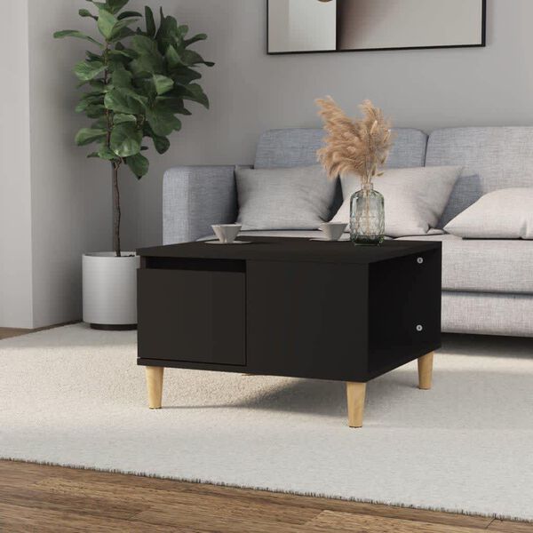 vidaXL Tavolino da Salotto Nero 55x55x36,5 cm in Legno Multistrato
